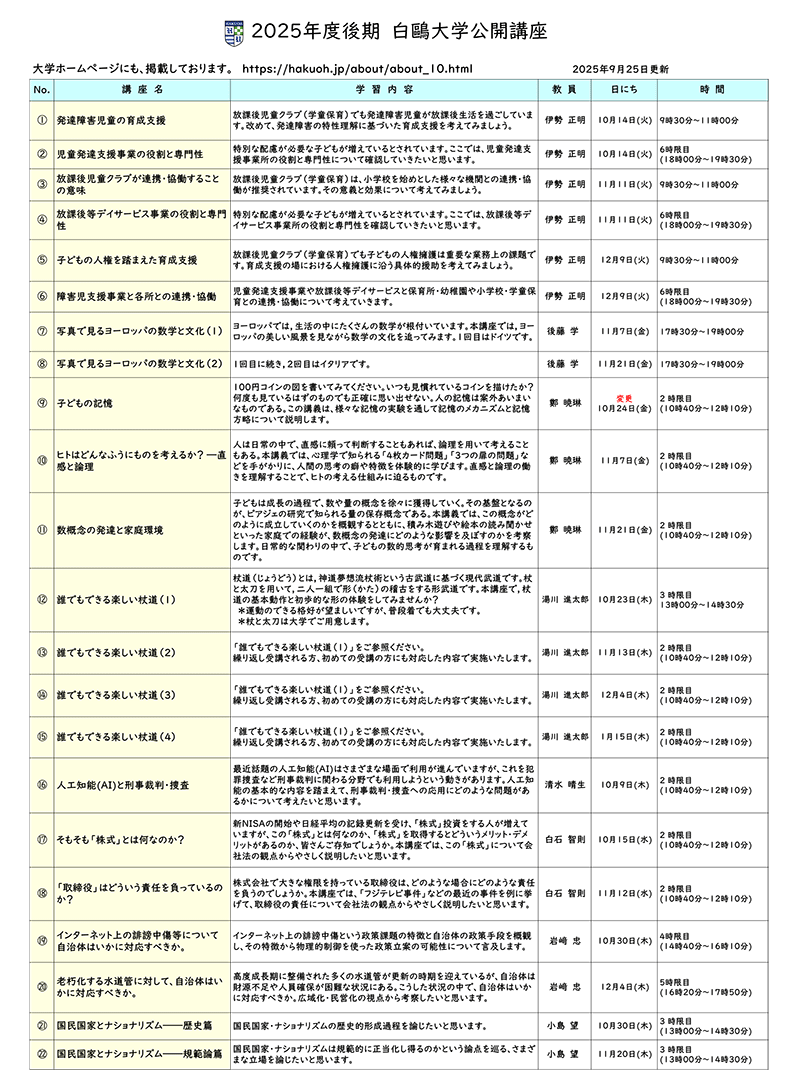 白鴎大学公開講座画像１