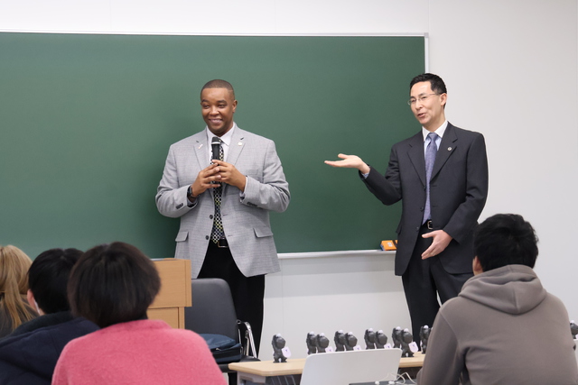 Dr. Ivan Harrell, President (left) and Mr. Kuroiwa-Lewis, Associate Director of Global Outreach (right)
